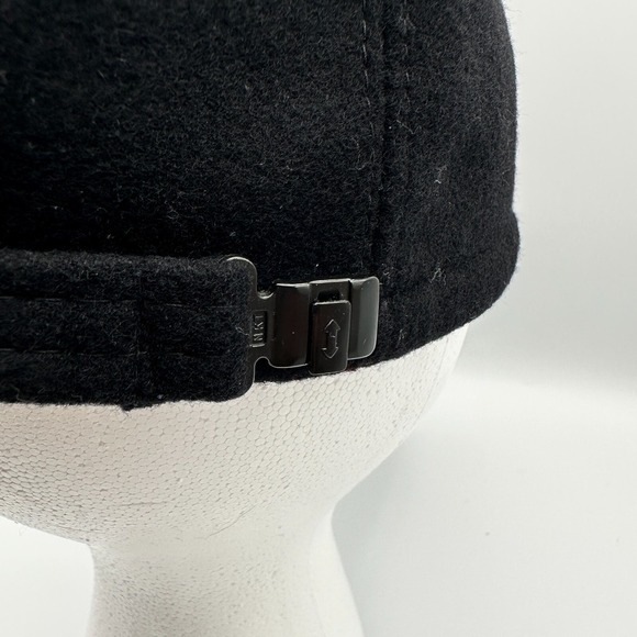 Conte Florence Hat Cap 60 Black Wool Earflap Baseball Italy Sporty Luxury - Picture 10 of 15